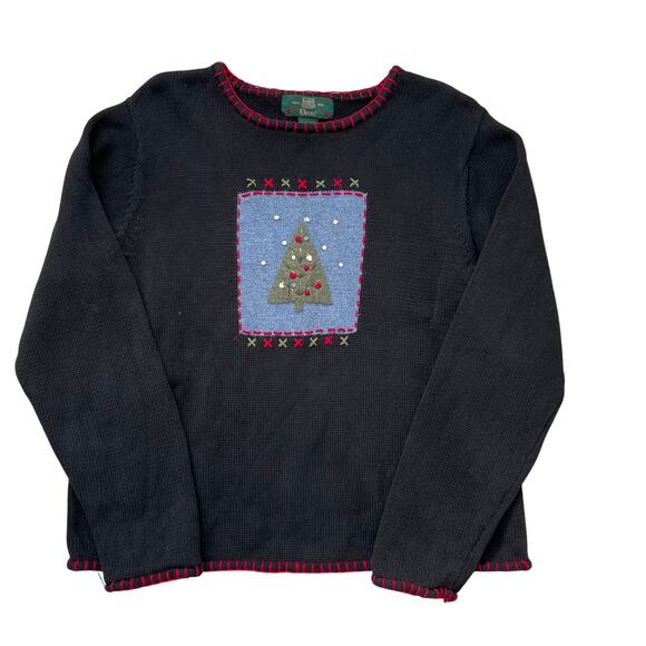 Orvis Black Christmas Sweater Pullover Crewneck XL Holiday Gorpcore Casual - Picture 1 of 5
